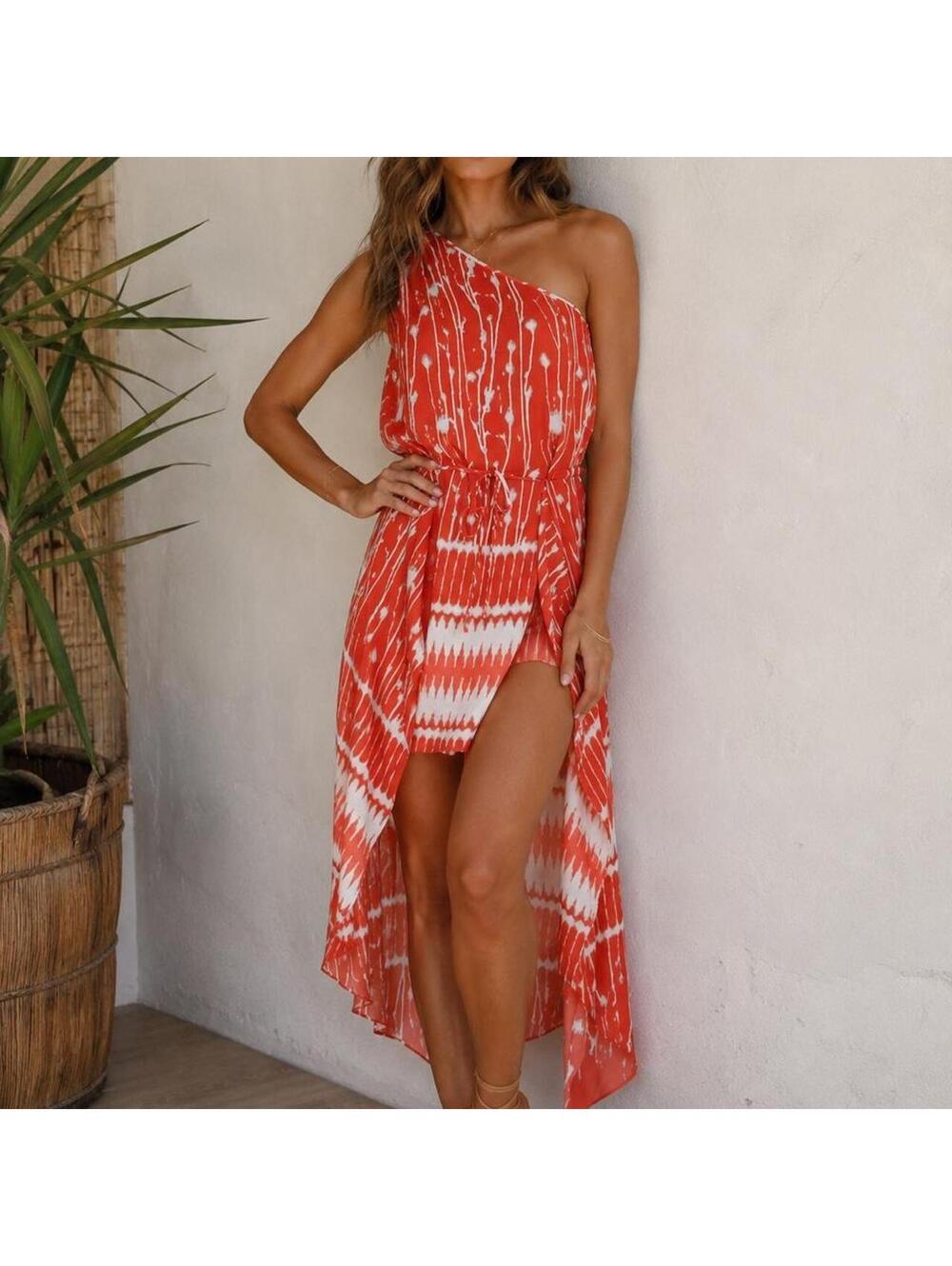 BCBG Max Azria One Shoulder High-Low Dress – XS ❤️
